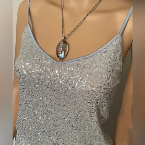 EXPRESS Blouse sequins Size M. Minimal wear-nice shape - Picture 2 of 6